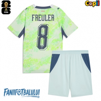Elveția Remo Freuler #8 Echipament de Fotbal Replică Mondial 2026 Copii Deplasare (+ Șorturi)